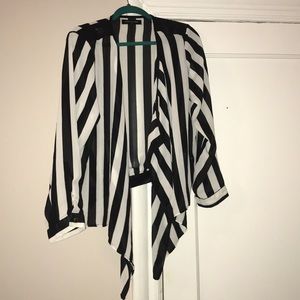 Black and White Blouse